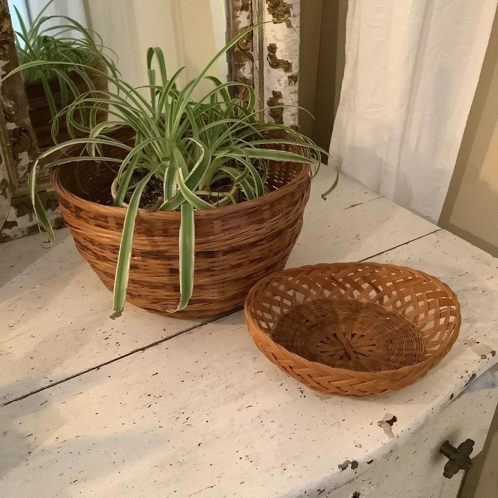 Vintage Bohemian Basket Planter